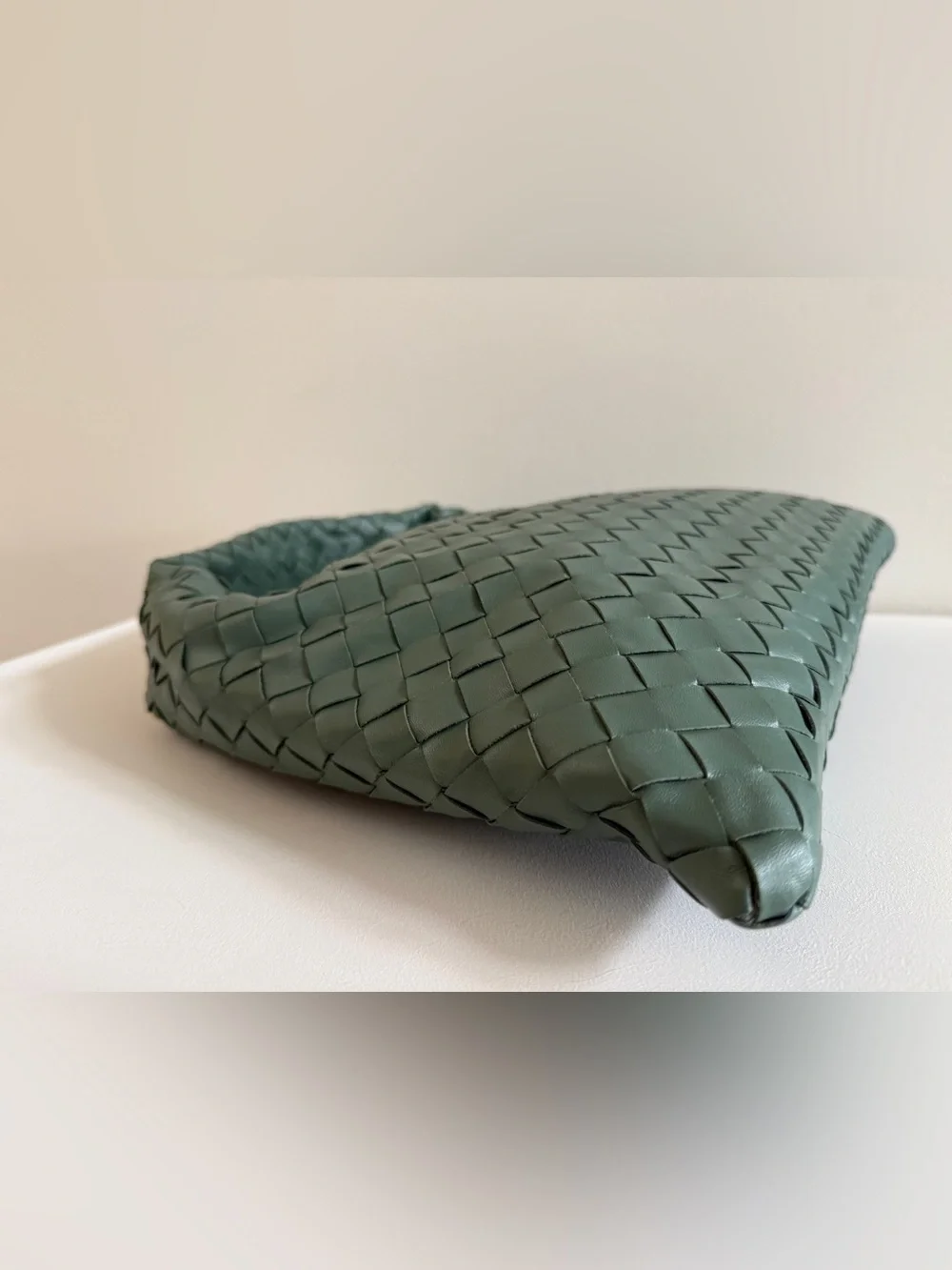 BOTTEGA VENETA Small Hop Nappa Intrecciato Leather Handbag Bag, Aloe Green
